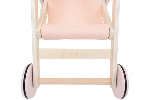 Name auf der Leiste unter dem Sitz