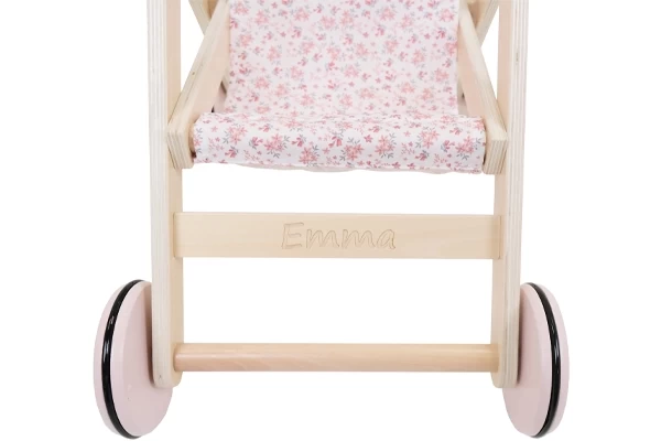 Name auf der Leiste unter dem Sitz