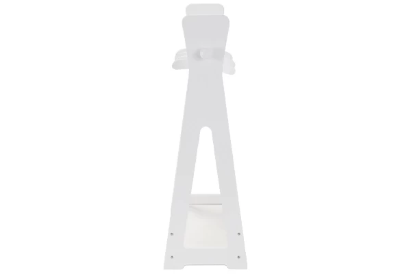 Kleidung oben, Schuhe unten