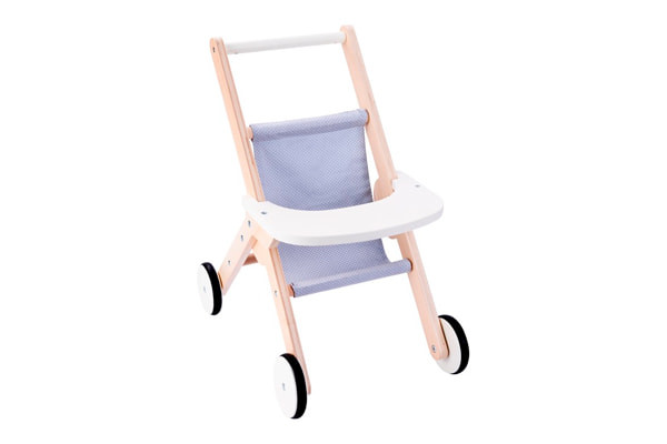 Holzbuggy grau/blau