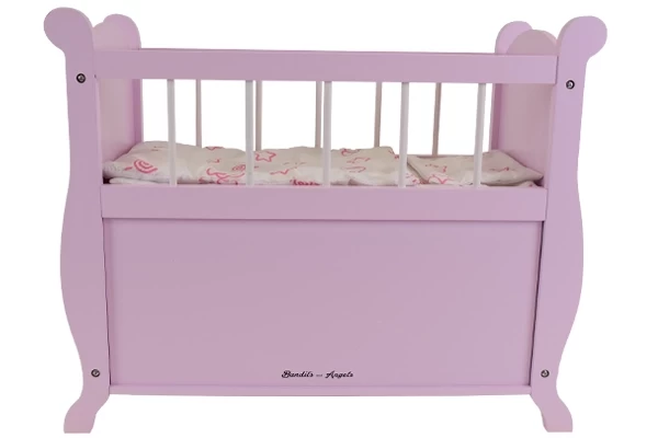 Stabiles Puppenbett aus Holz