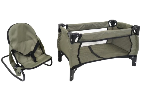 Green Angel Puppenbett und Wippe