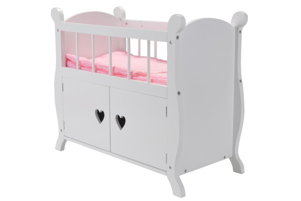 Bett mit einem Schrank darunter