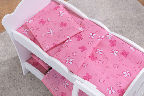 Rosa Bettwäsche mit Schmetterlingsmotiv